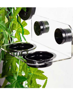 Plateforme arboricole d'alimentation transparente pour reptile de Repti Zoo