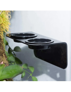 Mangeoire arboricole magnétique noire pour reptile Repti Zoo