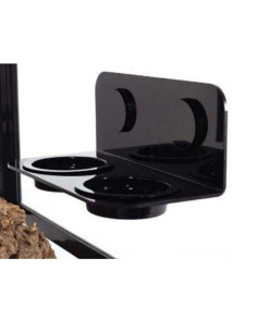 Mangeoire arboricole magnétique noire pour reptile Repti Zoo 2