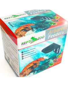 Mangeoire arboricole simple, noire, à ventouse pour reptile Repti Zoo