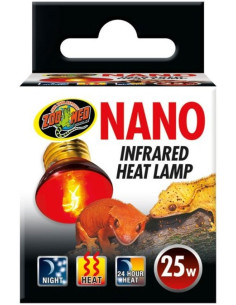 Lampe nocturne infrarouge chauffante 25w Nano RS-25N Zoo Med pour terrarium