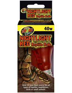 Lampe nocturne rouge 40W Zoo Med pour terrarium